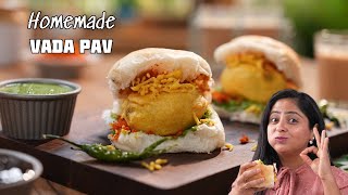 Vada Pav Recipe How to Make Mumbais Iconic Street Food at Home  वडा पाव बनाने की रेसिपी [upl. by Naesad886]