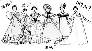 19th Century Fashion  How To Tell Different Decades Apart [upl. by Oiram492]