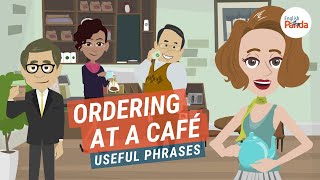 English Conversation at a Café Coffee Shop  Useful Phrases [upl. by Donata]