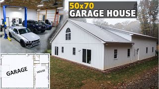 Building a 50x70 Garage House in 5 Minutes [upl. by Inobe]