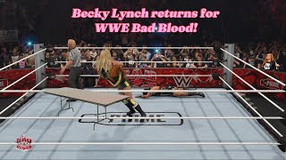 Becky Lynch returns at WWE Bad Blood for Liv Morgan [upl. by Aenotna616]