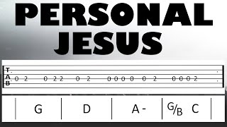 PERSONAL JESUS cover Guitar Tab [upl. by Lemart]