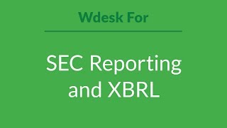 Wdesk for SEC Reporting [upl. by Cuthbert]