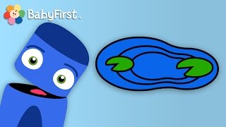 Water Blueberries and Sky Blue  Learn the Colors  Color Crew  BabyFirst TV [upl. by Elbys]