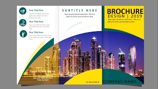 How to make a Trifold Brochure Design in PowerPoint [upl. by Elleirua]