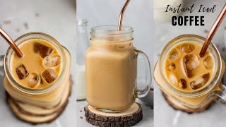 HOW TO MAKE ICED COFFEE QUICK AND EASY RECIPE [upl. by Llerdnam]