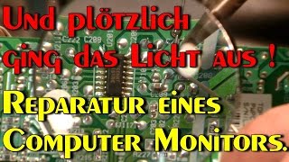 Reparatur eines Monitors Hintergrundbeleuchtung defekt [upl. by Aneehsat]