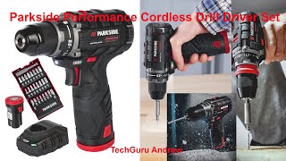 Parkside Performance Cordless Drill Driver Set 12V PBSPA TESTING [upl. by Othilie]