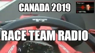 Team Radio Sebastian Vettel after the race of Canada 2019 [upl. by Annwahs]