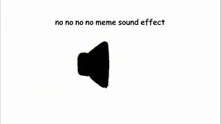 no no no no meme sound effect [upl. by Macguiness]