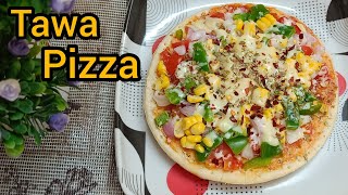 Easy Tawa Pizza Recipe  तवा पिज़्ज़ा रेसिपी  No Oven  Readymade base Pizza  Veg Pizza Recipe [upl. by Narda]