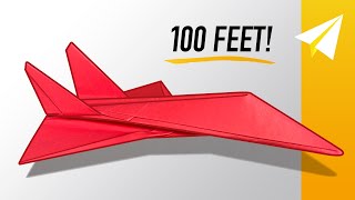 Epic Jet Paper Airplane Flies OVER 100 FEET How to Make Elexi by Competition Winner Alex Karlsen [upl. by Noryv]