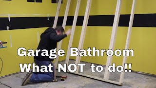 Framing a Garage Bathroom [upl. by Stilla]