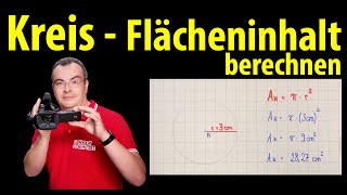 Kreis  Flächeninhalt berechnen beide Formeln  einfach erklärt  Lehrerschmidt [upl. by Aufa]