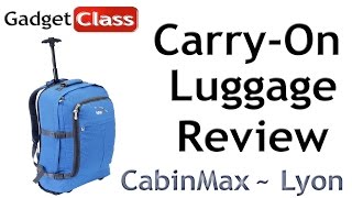 Review CabinMax Lyon CarryOn Size Approved Luggage SpiritUnitedAmericanDeltaRyan Airlines [upl. by Elvera]