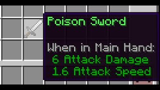 【Minecraft】How to Make a Custom Sword in 4 commandsPoison Sword [upl. by Llezo]