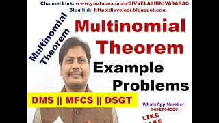 Multinomial Theorem with Example Problems  Multinomial Theorem  Multinomial  DMS  MFCS [upl. by Masson]