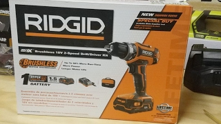 Ridgid Brushless 18v DrillDriver Kit R860053SB [upl. by Gibbie]