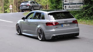 Audi RS3 Compilation  Launch Controls Accelerations Sounds [upl. by Aerdna]