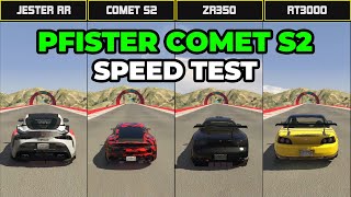 Pfister Comet S2 Vs Jester RR Vs ZR350 Vs Dinka RT3000  Speed Test  GTA 5 Online [upl. by Kepner]