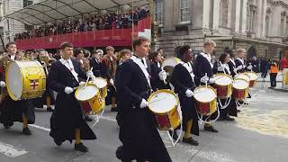 Christ’s Hospital School Band and Kings Troop Royal Horse Artillery Lord Mayor’s Show 2019 [upl. by Skill]