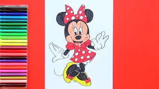 How to draw Minnie Mouse [upl. by Tristas897]