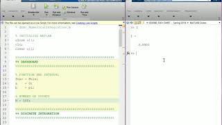 MATLAB Session  Numerical Integration [upl. by Caprice]