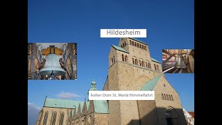 Hildesheim D  Die Glocken des Domes St Mariä Himmelfahrt Geläutepräsentation Turmaufnahme [upl. by Mallin]