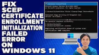 How To Fix SCEP Certificate Enrollment Initialization Failed error on Windows 1011 Solution [upl. by Atteuqaj943]