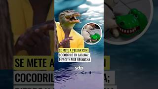 Quería emociones FUERTES🤯 fue a PELEAR con un COCODRILO 🐊 en Tampico Salió con un BRAZO LASTIMADO🤕 [upl. by Sheehan]