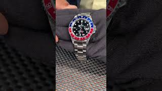 Rolex GMT Master II Blue Red Pepsi Error Dial Steel Mens Watch 16710 Review  SwissWatchExpo [upl. by Anwat461]