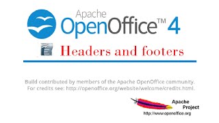 Open Office Writer  Headers and Footers [upl. by Ahsatan]