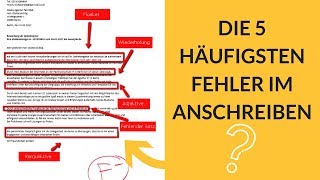 Motivationsschreiben formulieren  5 häufige FEHLER im Anschreiben [upl. by Annoel341]