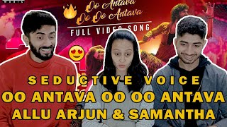 Oo AntavaOo Oo Antava Full Video Song REACTION  Pushpa Songs  Allu Arjun Samantha [upl. by Juley]