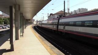 Comboios de Portugal Alfa Pendular 4000 EMU 4009 passes Rio Tinto Station [upl. by Erle28]