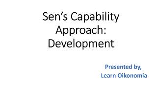 Sen’s Capability Approach Development [upl. by Donelson]