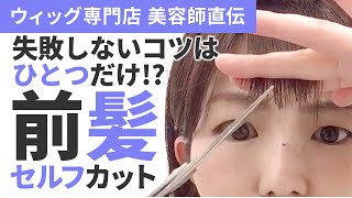 【美容師直伝 セルフカット】ウィッグの前髪の切り方！これさえ守れば失敗知らず！？ [upl. by Anire]