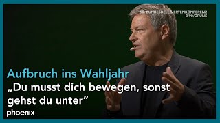 GrünenParteitag Kanzlerkandidat Robert Habeck zur Kandidatur [upl. by Nahbois]