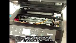 How to clean clogged Epson print head nozzles [upl. by Inavoig]