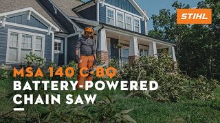 MSA 140 CBQ BatteryPowered Chainsaw  Features and Benefits [upl. by Nnitsuj727]