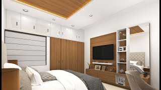 10×12 bedroom design and TV unitpanel design in India  Modular bedroom design [upl. by Supmart968]