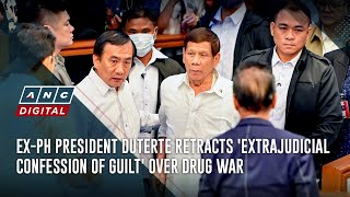 ExPH President Duterte retracts extrajudicial confession of guilt over drug war  ANC [upl. by Alexandros300]