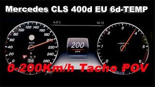 Mercedes CLS 400d 2019 EU 6dTEMP 0200Kmh Tacho POV [upl. by Ynnav41]