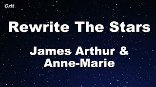 Rewrite The Stars  AnneMarie amp James Arthur Karaoke 【No Guide Melody】 Instrumental [upl. by Ethelinda]