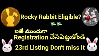 Rocky Rabbit withdraw Eligibility amp preparation for withdraw BingXkucoinMexcBitget crypto [upl. by Aay]