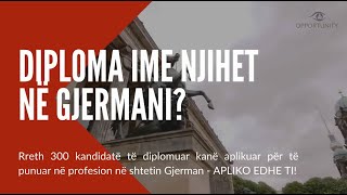 A njihet diploma shqiptare në Gjermani [upl. by Gibun]