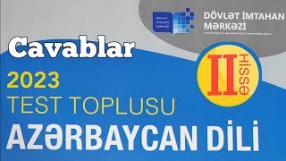 Azərbaycan Dili yeni test toplusu cavabları 2ci hissə 2023 DİM [upl. by Eenalem147]