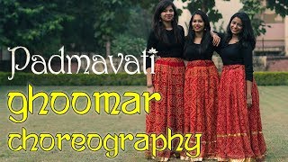 Padmaavat  Ghoomar song  Dance choreography  Madhusree Prakash ft Divy Saxena and Kriti Dangi [upl. by Flatto]