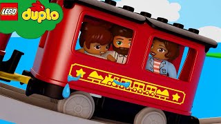 All Aboard the Train Song  LEGO  NEW  LEGO DUPLO  Kids Learning Videos  Nursery Rhymes [upl. by Ecnerat]