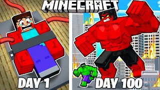 I Survived 100 Days as an EVIL HULK in Minecraft [upl. by Amein]